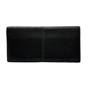 Cartier Black Sellier Embossed Leather Long Wallet